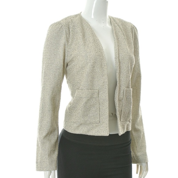 J.Crew 365 Boucle Cream Open Front Blazer, Size Large - Picture 1 of 6